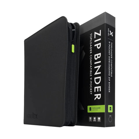 Vault X Exo-Tec® Toploader Compatible Zip Binder 9-Pocket - underpaidcollectibles