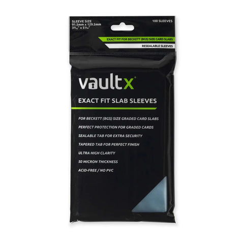 VaultX Perfect Fit Slab Sleeves BGS (Beckett) (100) - underpaidcollectibles