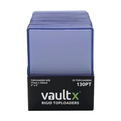 VaultX Seamless Rigid Toploaders 130pt (25 pcs) - underpaidcollectibles