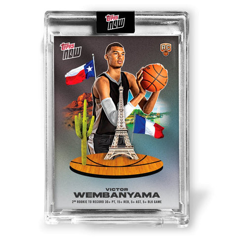 Victor Wembanyama - 2023-24 TOPPS NOW® Basketball Card VW-4 - PR: 15,588 - underpaidcollectibles