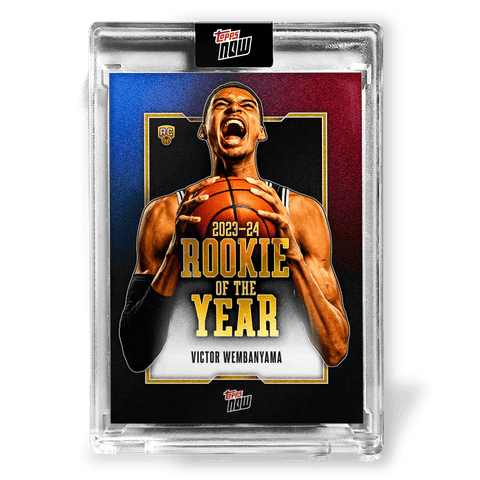 Victor Wembanyama - 2023-24 TOPPS NOW® Basketball Card VW-6 Rookie of the Year - underpaidcollectibles