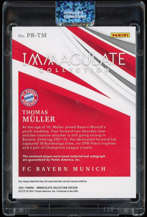 2021 Panini Soccer Immaculate Thomas Müller Patch Auto Bayern /50 - underpaidcollectibles