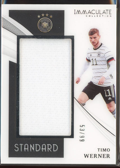 2021 Panini Soccer Immaculate Timo Werner Game worn Patch /99 Germany - underpaidcollectibles