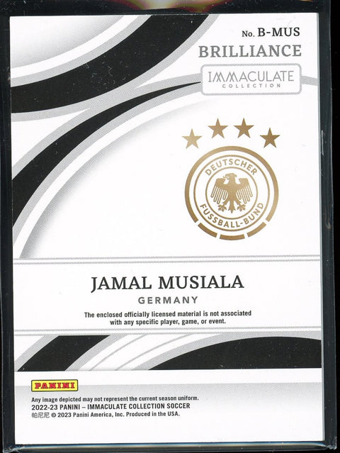 2022-23 Immaculate Collection Brilliance Memorabilia Jamal Musiala /49 - underpaidcollectibles