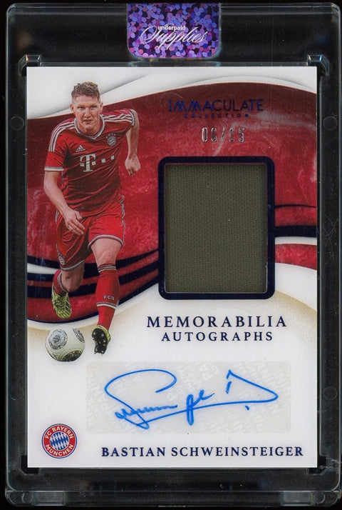 Bastian Schweinsteiger 2020 Panini Soccer Immaculate Patch Autograph /15 - underpaidcollectibles