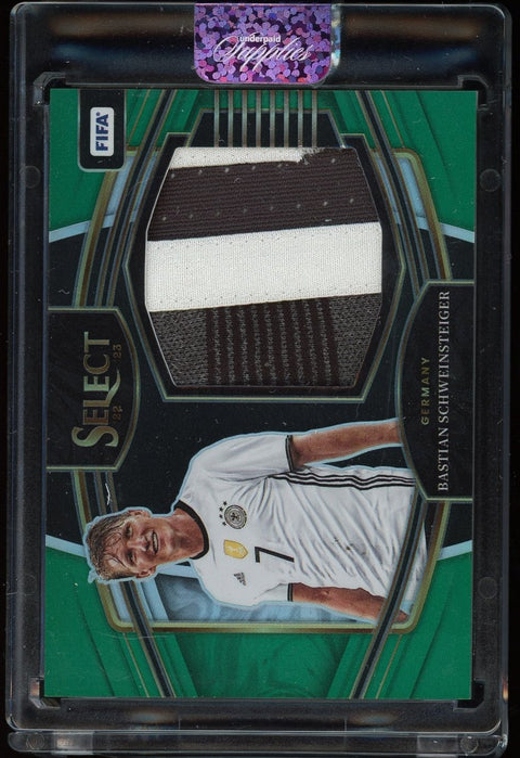 Bastian Schweinsteiger 2022-23 Panini Select Game Worn Patch Emerald /5 - underpaidcollectibles