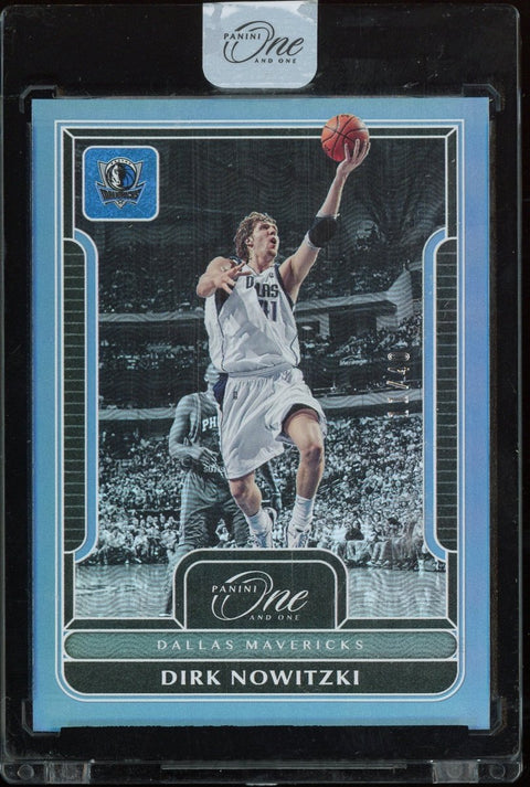 Dirk Nowitzki 2023-23 Panini NBA One and One Blue /40 - underpaidcollectibles