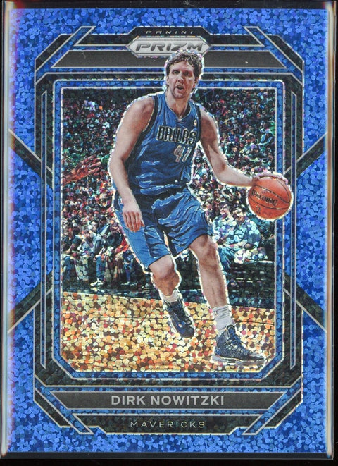 Dirk Nowitzki 2023-23 Panini NBA Prizm Blue Sparkle /144 - underpaidcollectibles