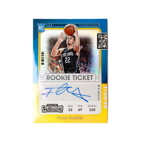 Franz Wagner 2021-22 Panini NBA Contenders Optic Gold Rookie Autograph /10 - underpaidcollectibles