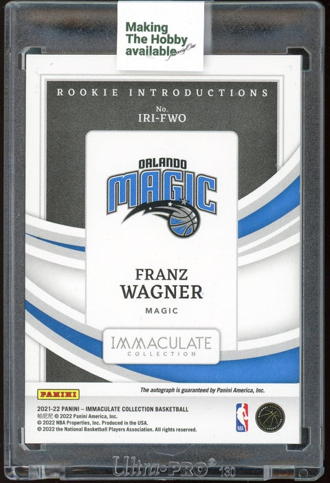 Franz Wagner 2021-22 Panini NBA Immaculate Rookie Introductions Signature /99 - underpaidcollectibles