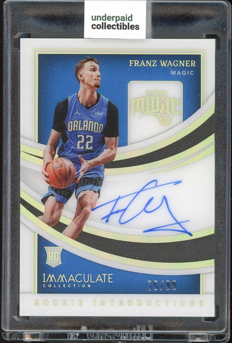 Franz Wagner 2021-22 Panini NBA Immaculate Rookie Introductions Signature /99 - underpaidcollectibles
