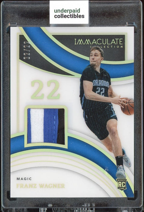 Franz Wagner 2021-22 Panini NBA Immaculate Rookie Jersey Number Patch /22 RC - underpaidcollectibles