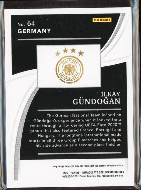 Ilkay Gündogan 2022 Panini Soccer Immaculate Gold /10 - underpaidcollectibles