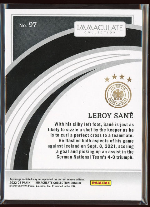 Leroy Sane 2021 Panini Soccer Immaculate /49 - underpaidcollectibles