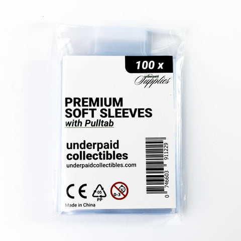 Premium Sleeves mit Pulltab zum Graden von underpaidcollectibles (100 Stk.) - underpaidcollectibles