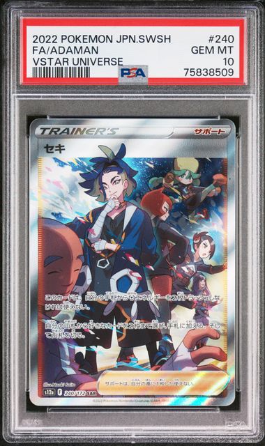 PSA 10 Pokemon Card Adaman 240 s12a Full Art Trainer Japanese - underpaidcollectibles