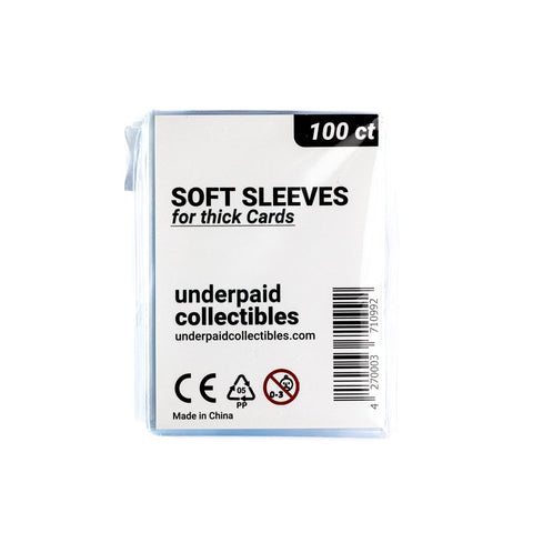 Thick Card Sleeves from underpaidcollectibles 70mmx93mm (100 pcs.) - underpaidcollectibles Thick Card Sleeves from underpaidcollectibles 70mmx93mm (100 pcs.) - underpaidcollectibles