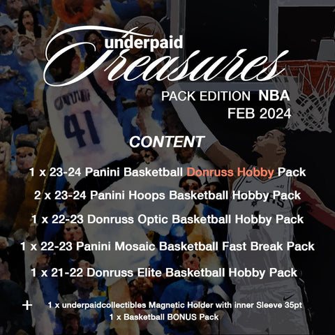 underpaid Treasures Pack Edition Basketball Februar 2024 - underpaidcollectibles
